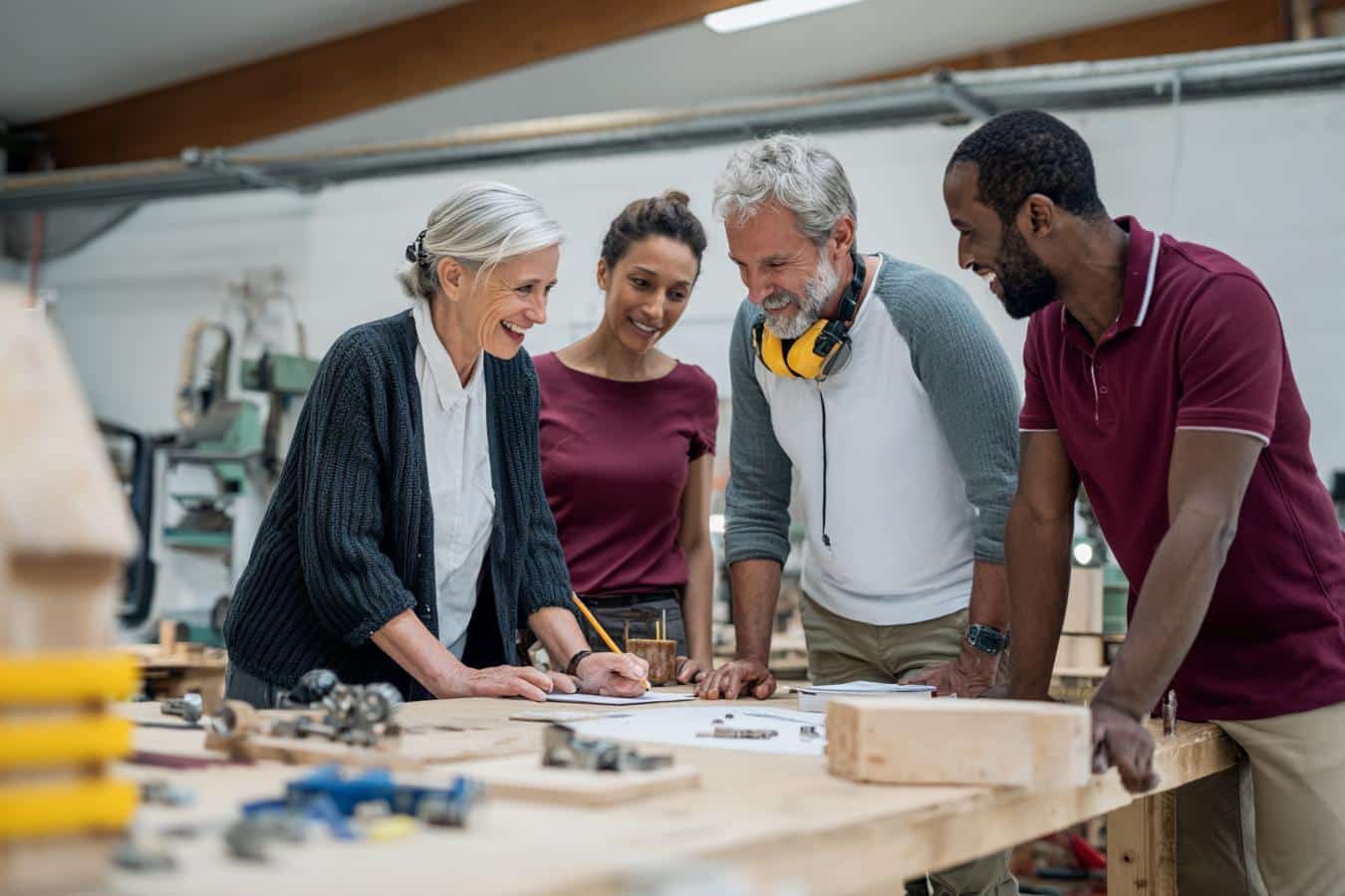 cap kaizen equipe souriante au travail