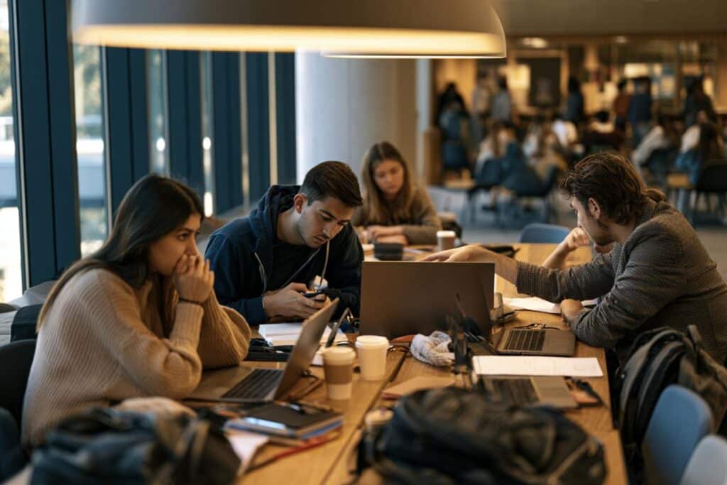 etudiants inquiets face a ia