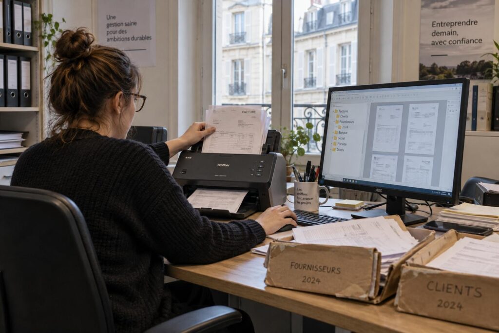 Des dossiers numériques sur une interface de gestion documentaire