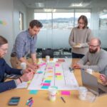 jalons projet informatique equipe en reunion