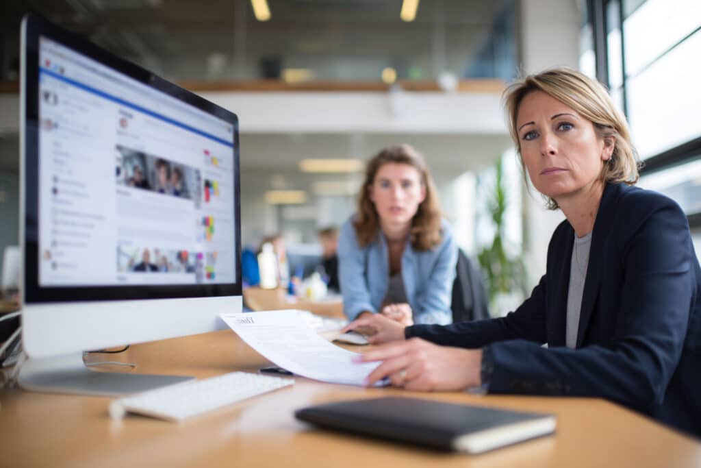 recruteur verifie le profil reseaux sociaux du candidat